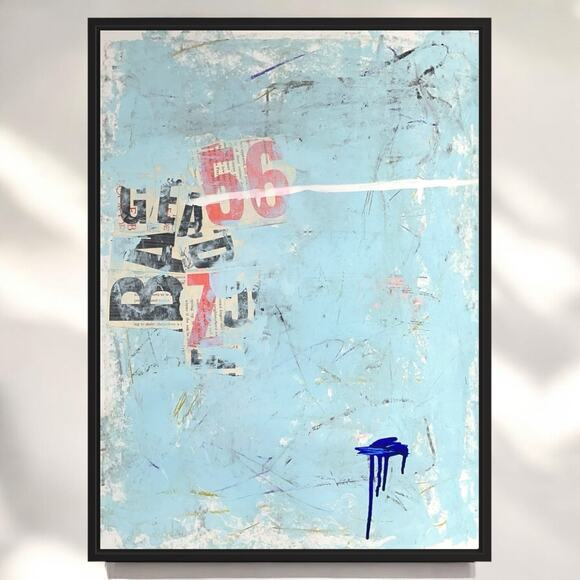Original Mixed Media Abstract Modern Art Painting 18x24 